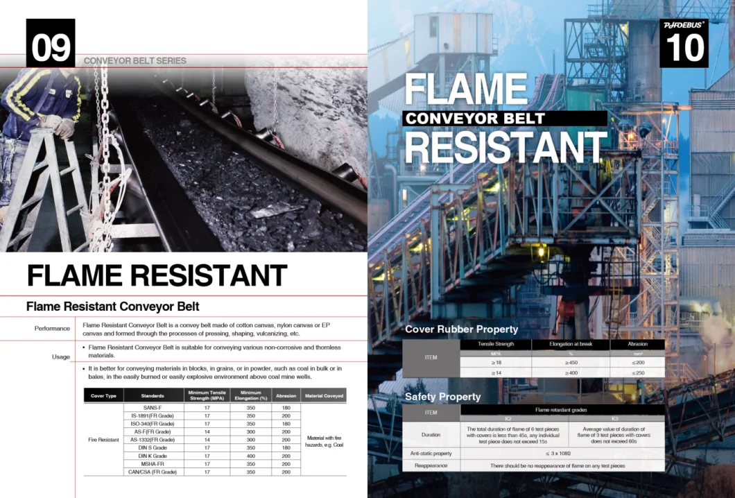 Ep Polyester Steel Cord Heat Fire Flame Cold Oil Acid Alkali Impact Wear Resistant Rip-Stop Chevron Straight Warp Sidewall Pipe Rubber Conveyor Belt