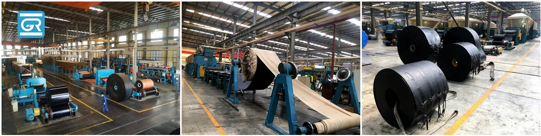 Heavy-Duty Flat Transmission Ep150 Heat/Flame/Oil Resistant Endless Polyester Industrial Conveyor Rubber Belt for Cement Industry with Competitive Price